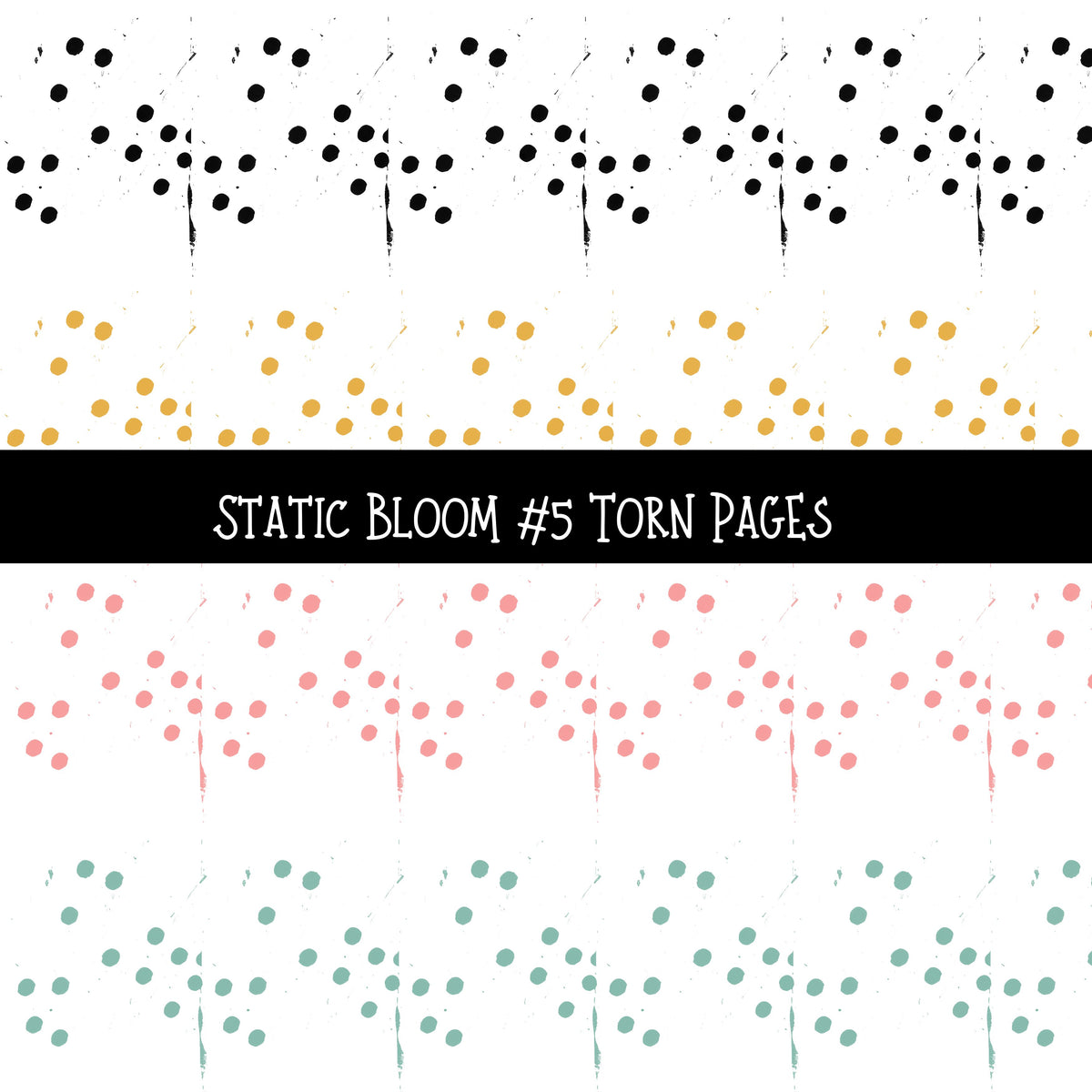 Static Bloom Torn Pages UV DTF Decal sheets 10 designs available