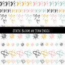 Static Bloom Torn Pages UV DTF Decal sheets 10 designs available