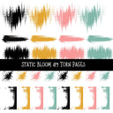 Static Bloom Torn Pages UV DTF Decal sheets 10 designs available