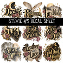 Stevie UV DTF Decal sheets 9 Designs available