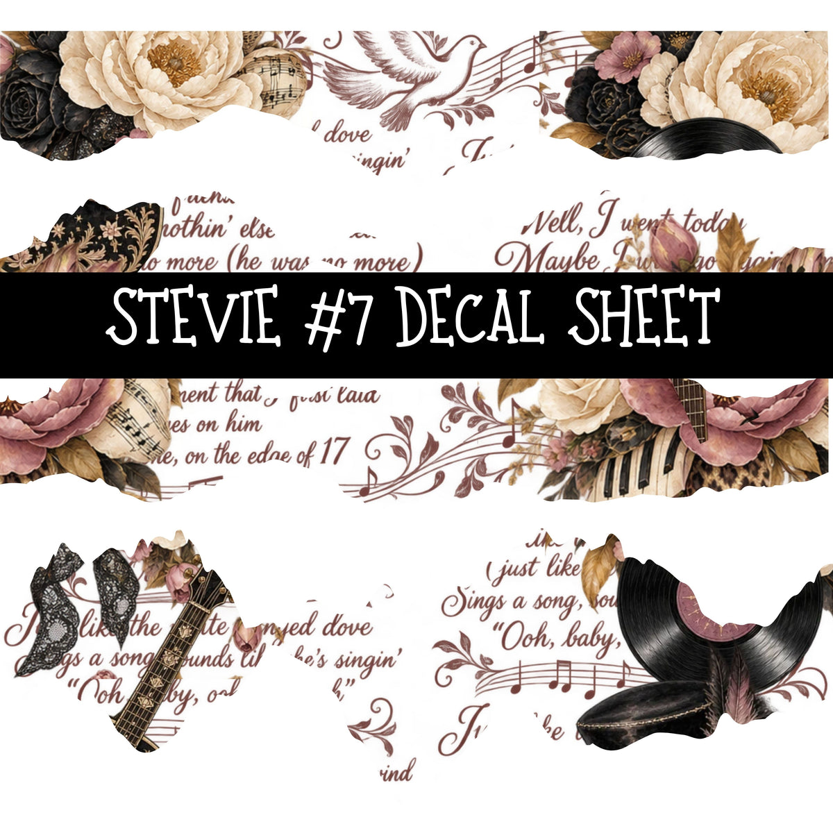 Stevie UV DTF Decal sheets 9 Designs available