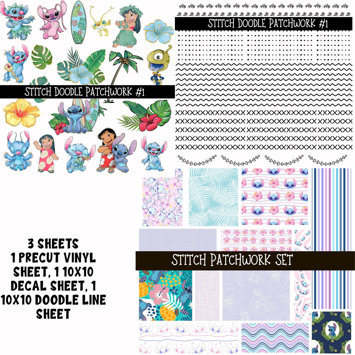 Stitch Doodle Patchwork Sets 2 styles available