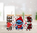 Stitch Love - UV DTF 16oz Libbey wrap