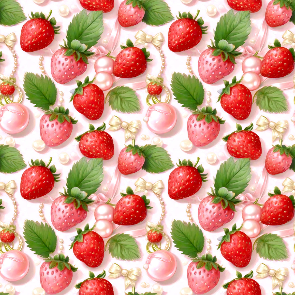 Strawberry and Pearls Collection 12x12 Vinyl Sheets- 14 Designs Available