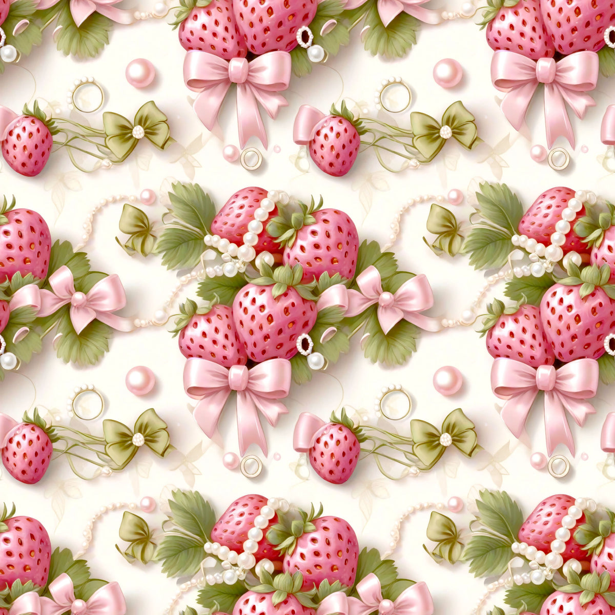 Strawberry and Pearls Collection 12x12 Vinyl Sheets- 14 Designs Available