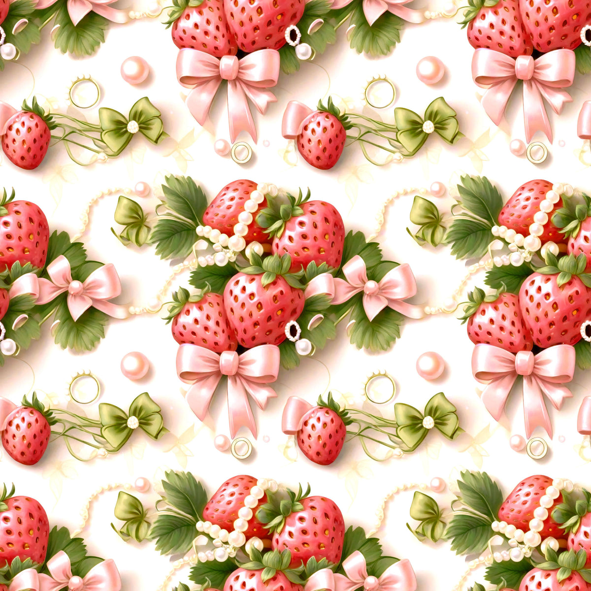 Strawberry and Pearls Collection 12x12 Vinyl Sheets- 14 Designs Available
