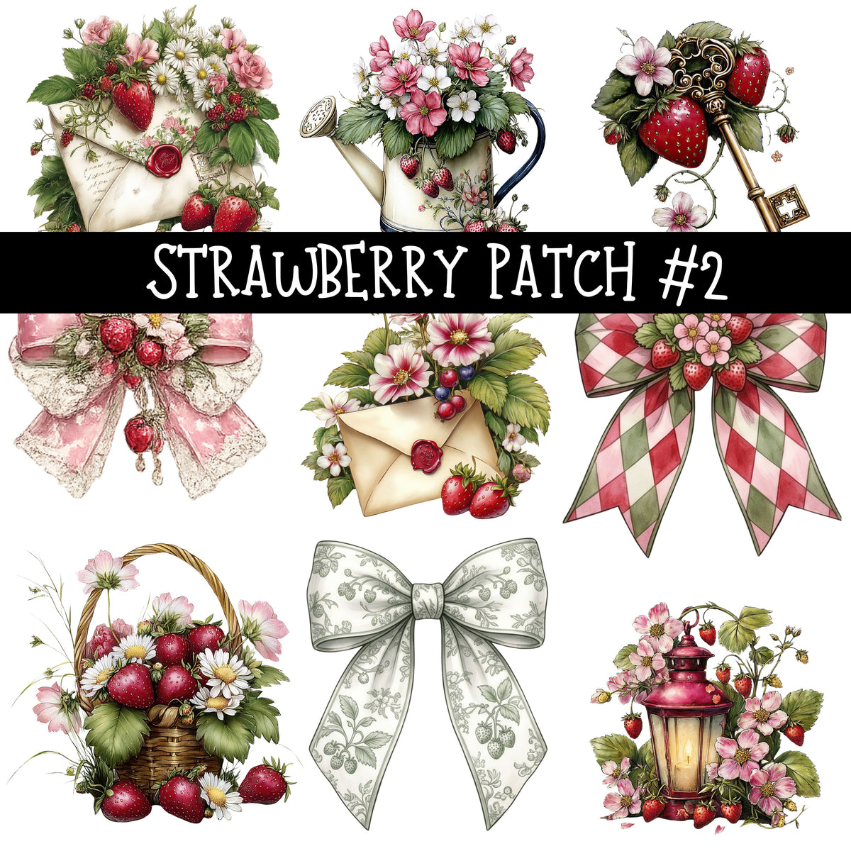 Strawberry Patch Decal sheets 4 designs available