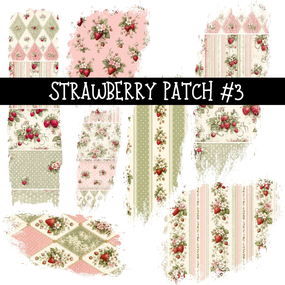 Strawberry Patch Decal sheets 4 designs available