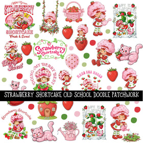 Strawberry Shortcake Old School Doodle Patchwork Set