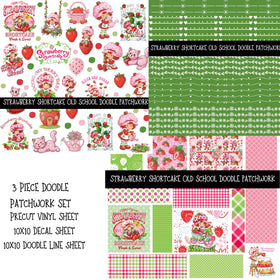 Strawberry Shortcake Old School Doodle Patchwork Set