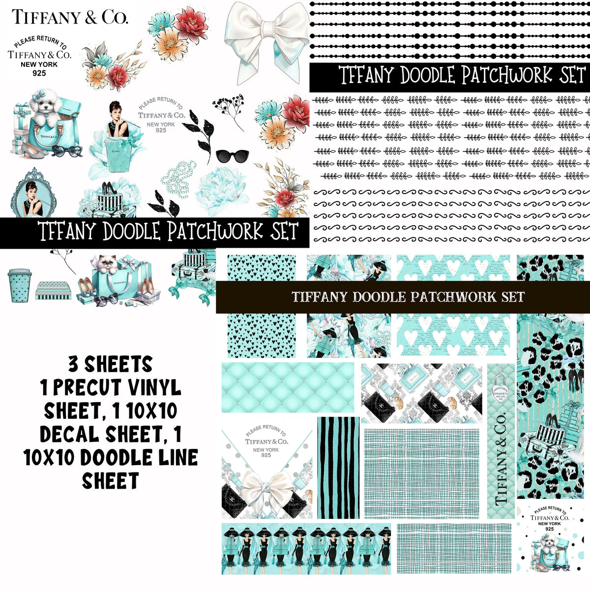 Tiffany Doodle Patchwork Set