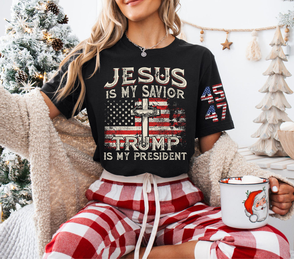 Jesus is my savior Trump is my president Transfers 2pc set