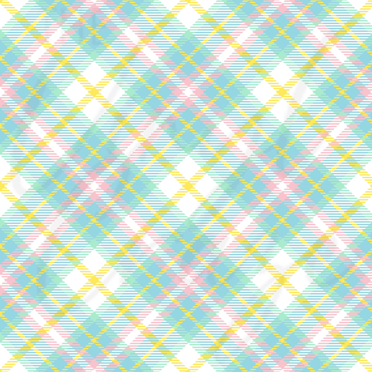 Summer Pastel Tartan Adhesive Vinyl