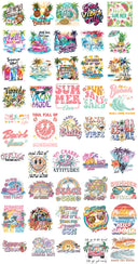 Summer Sheet UV DTF Bundle- 45 Decals Limited quantities