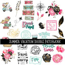 Summer Vacation Doodle Patchwork Set