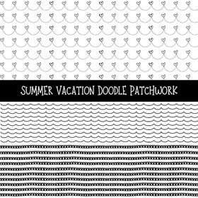 Summer Vacation Doodle Patchwork Set