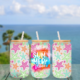 Summer Vibes UV DTF 16oz Libbey Wrap