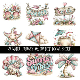 Summer Whimsy UV DTF Decal sheets 10 Design Options