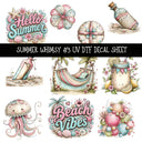 Summer Whimsy UV DTF Decal sheets 10 Design Options