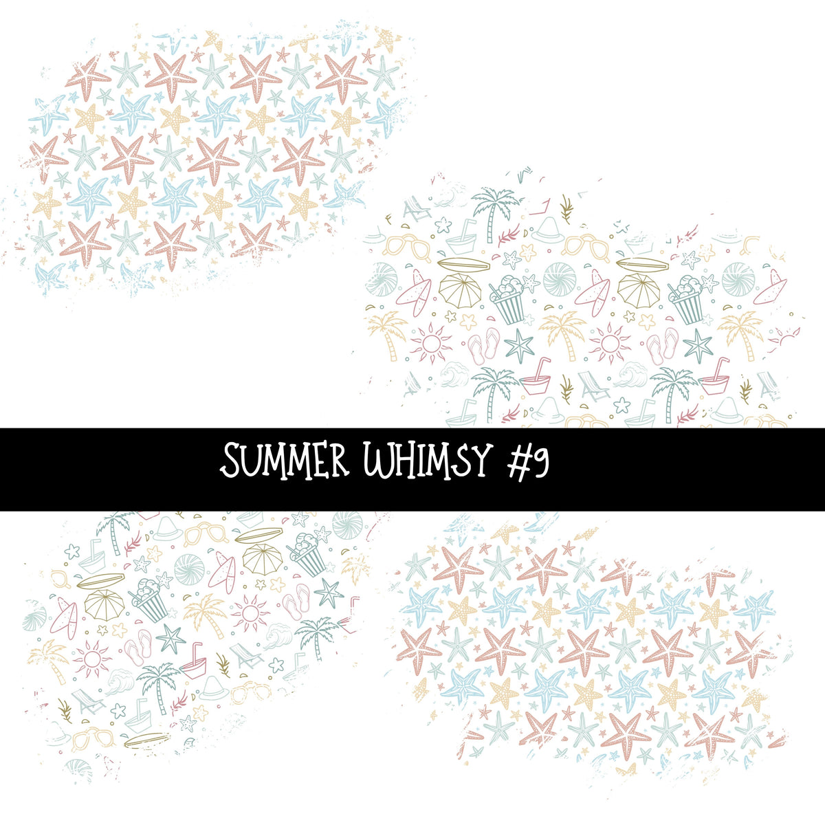 Summer Whimsy UV DTF Decal sheets 10 Design Options