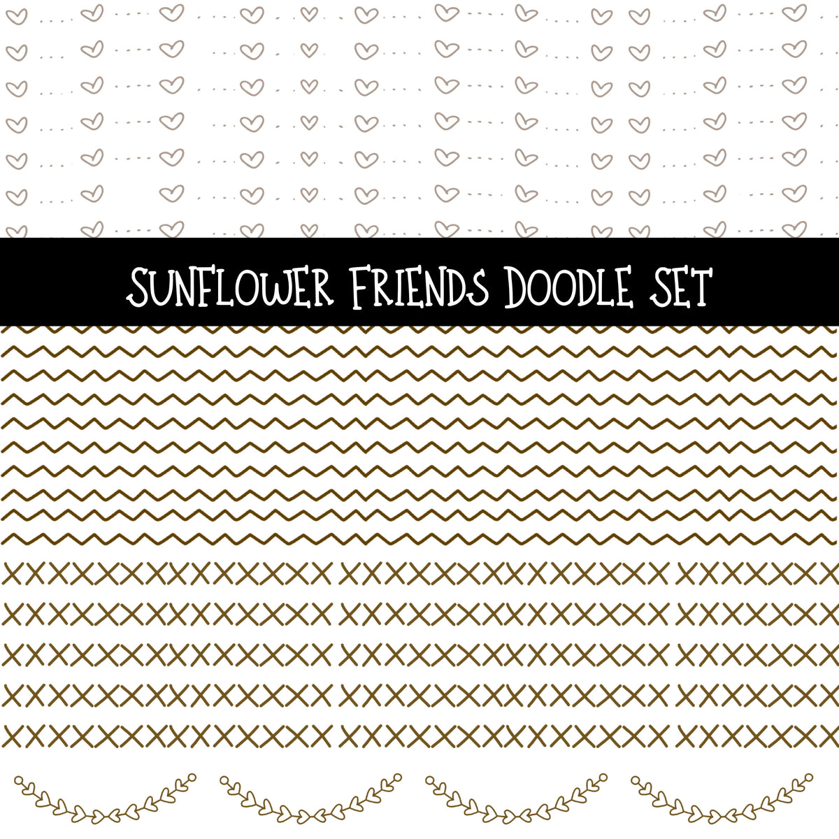 Sunflower Friends Doodle Patchwork Set
