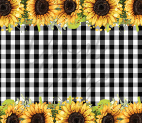 Sunflower Plaid 20 oz Skinny Adhesive Vinyl Wrap