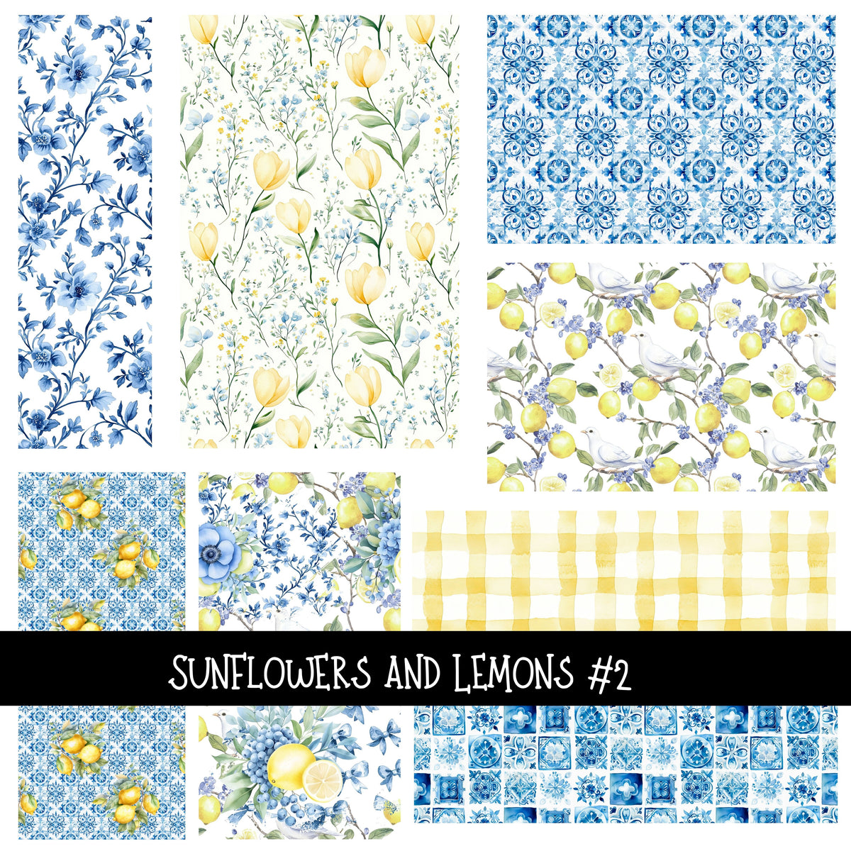 Sunflower and Lemons UV DTF Decal sheets 2 design Options  available