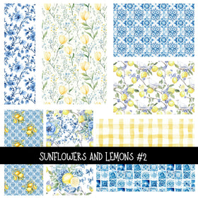 Sunflower and Lemons UV DTF Decal sheets 2 design Options  available