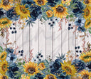 Sunflowers and Wood Background 20 oz Skinny Adhesive Vinyl Wrap