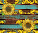 Sunflower Teal Vinyl Wrap for 20oz straight