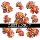 Sunset Blooms Collection UV Decal sheets 3 to choose from