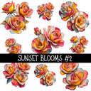 Sunset Blooms Collection UV Decal sheets 3 to choose from