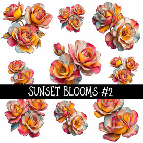 Sunset Blooms Collection UV Decal sheets 3 to choose from