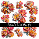 Sunset Blooms Collection UV Decal sheets 3 to choose from