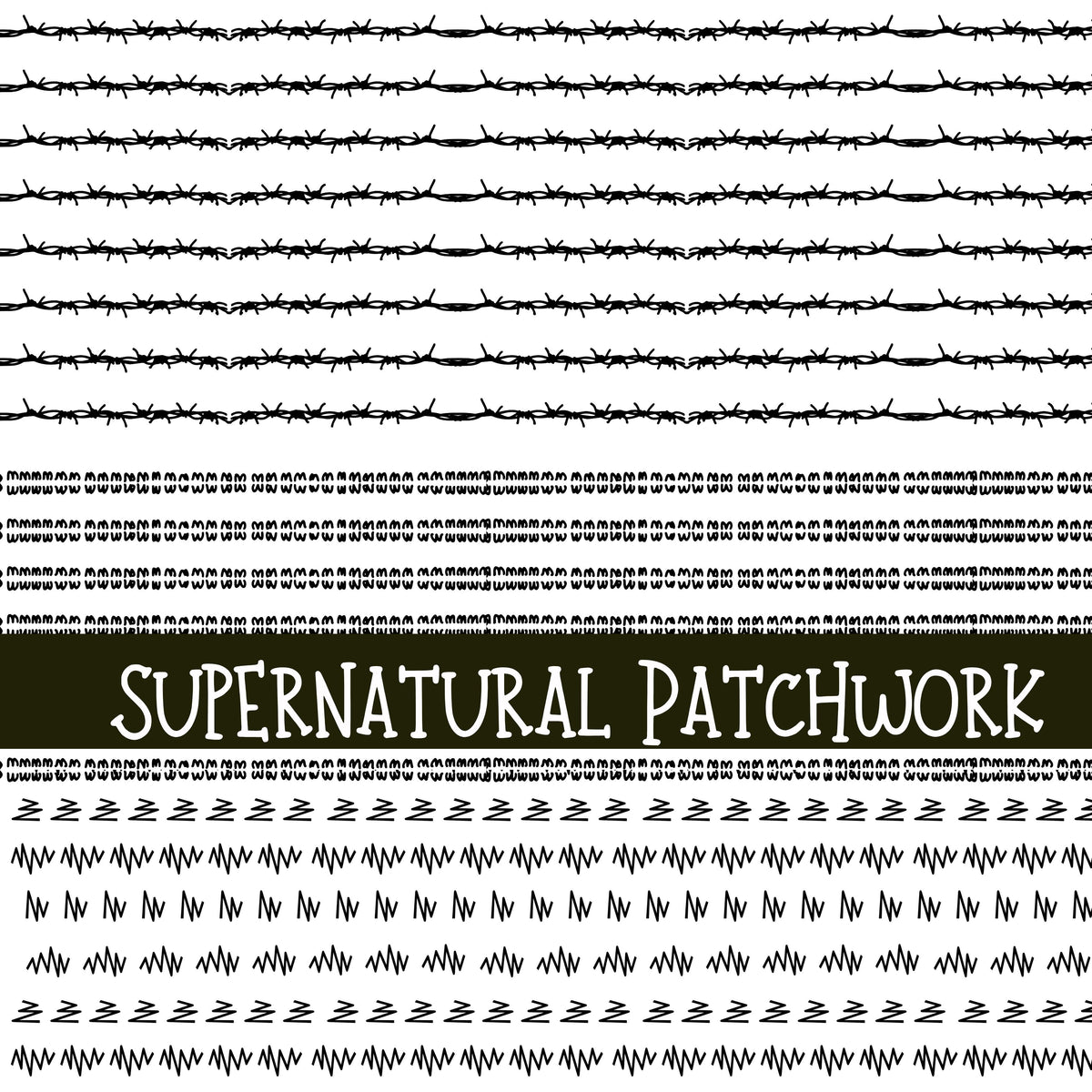 Supernatural Doodle Patchwork Set
