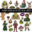 Swamp Queen UV DTF Decal sheets 10 Designs available