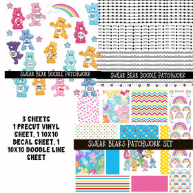 Swear Bears Doodle Patchwork Set