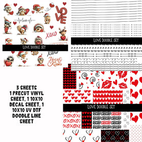 Love Doodle Patchwork Set