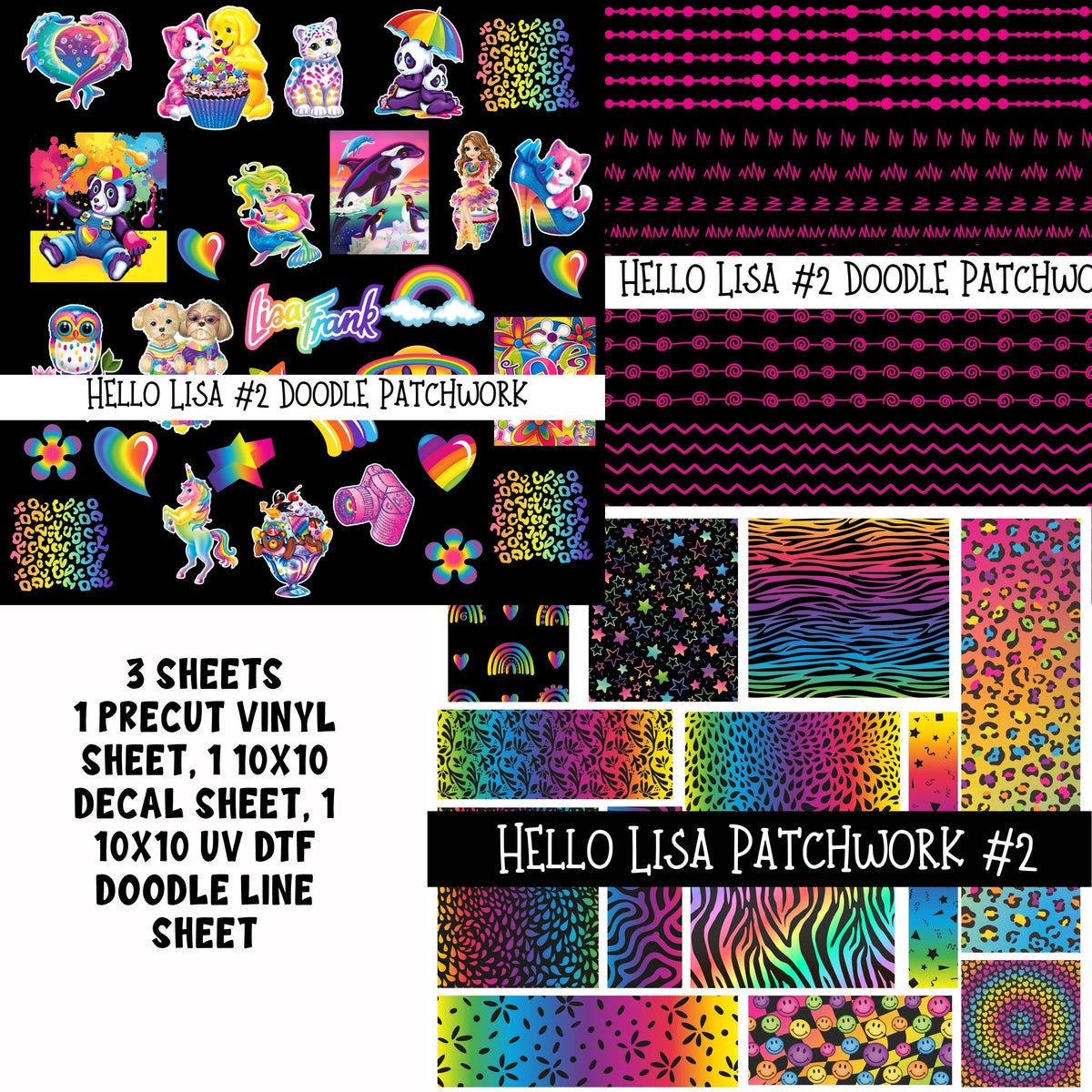 Hello Lisa Doodle Patchwork Sets 2 styles available