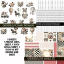Checkered Love Doodle Patchwork Set