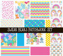 Swear Bears Doodle Patchwork Set
