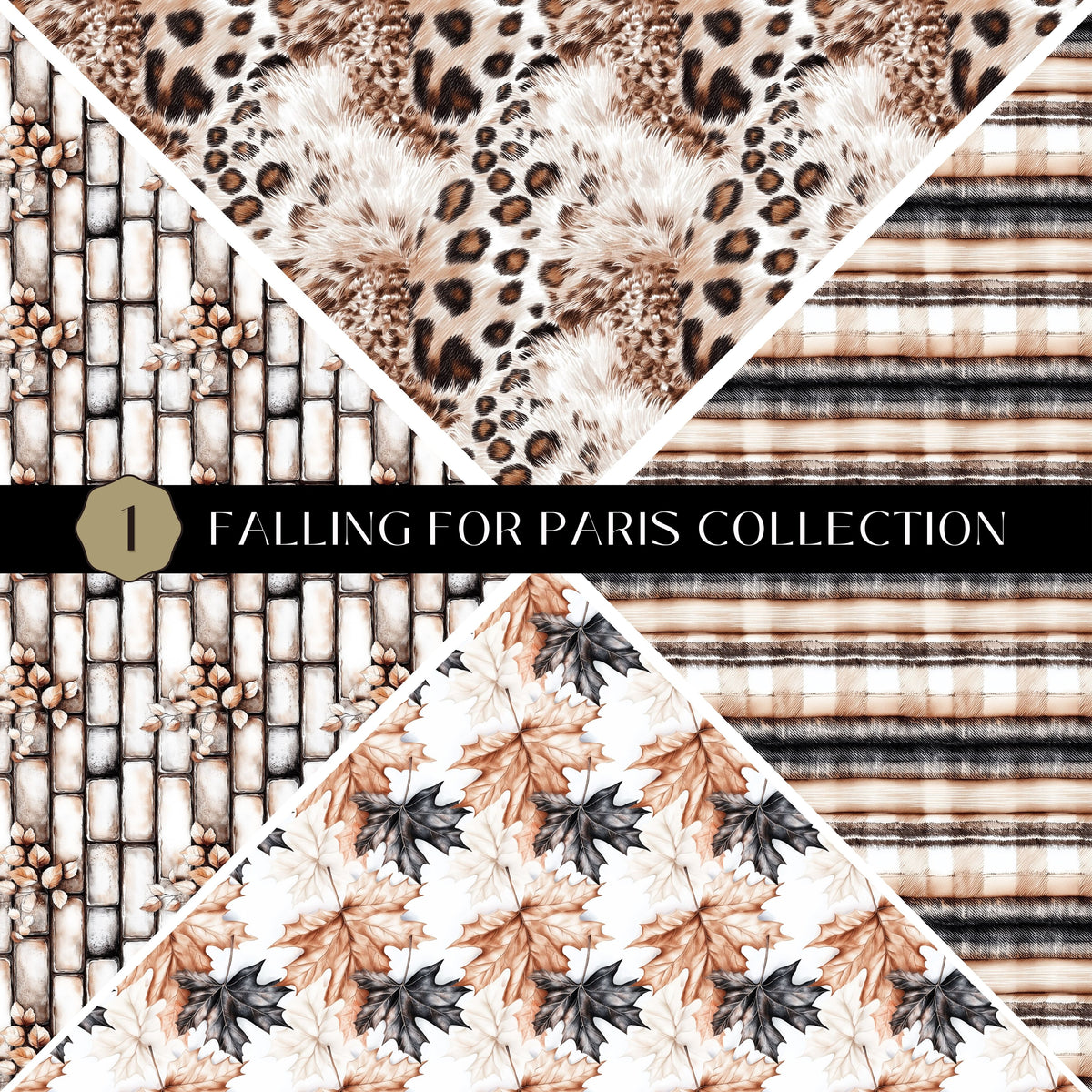 Falling for Paris precut Vsplit 12x12 vinyl sheet 2 Designs