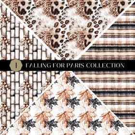 Falling for Paris precut Vsplit 12x12 vinyl sheet 2 Designs