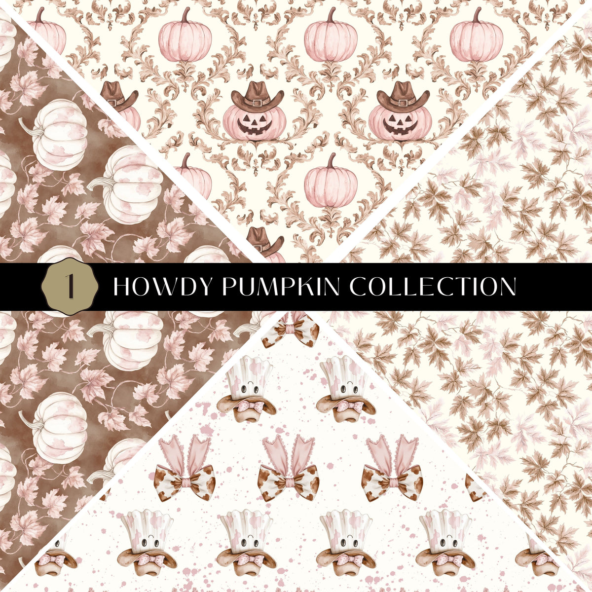 Howdy Pumpkin precut Vsplit 12x12 vinyl sheet 2 Designs