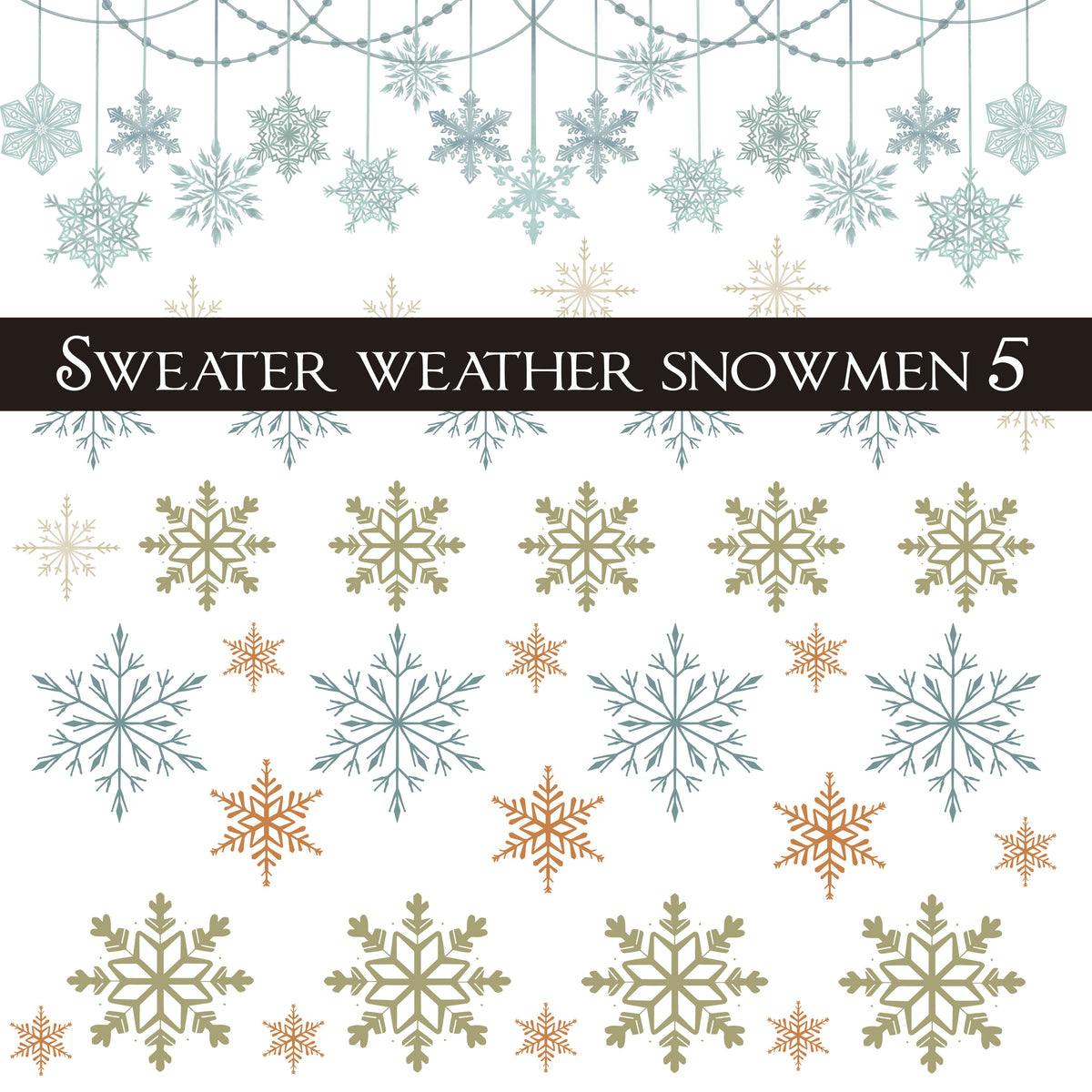 Sweater weather snowmen UV DTF Decal Sheets 5 design options