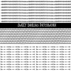 Sweet Dahlias Doodle Patchwork Set