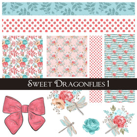 Sweet Dragonflies UV DTF Decal Sheets 2 design options