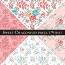 Sweet dragonflies precut Vsplits 12x12 vinyl sheet
