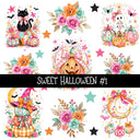 Sweet Halloween Torn Pages UV DTF Decal sheets 3 Designs available
