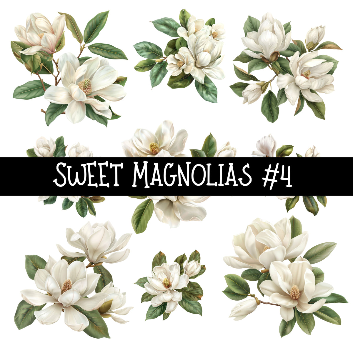 Sweet Magnolias- UV DTF Decal sheet 5 sheet designs to choose from